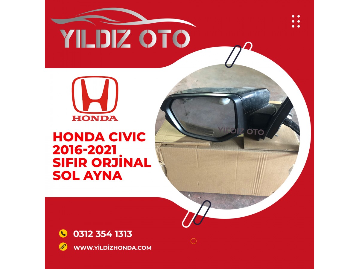 Honda cıvıc 2016-2021 sıfır orjinal sol ayna