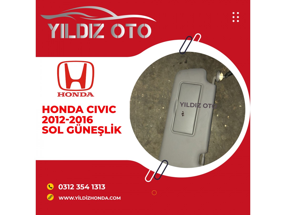 Honda cıvıc 2012-2016 sol güneşlik