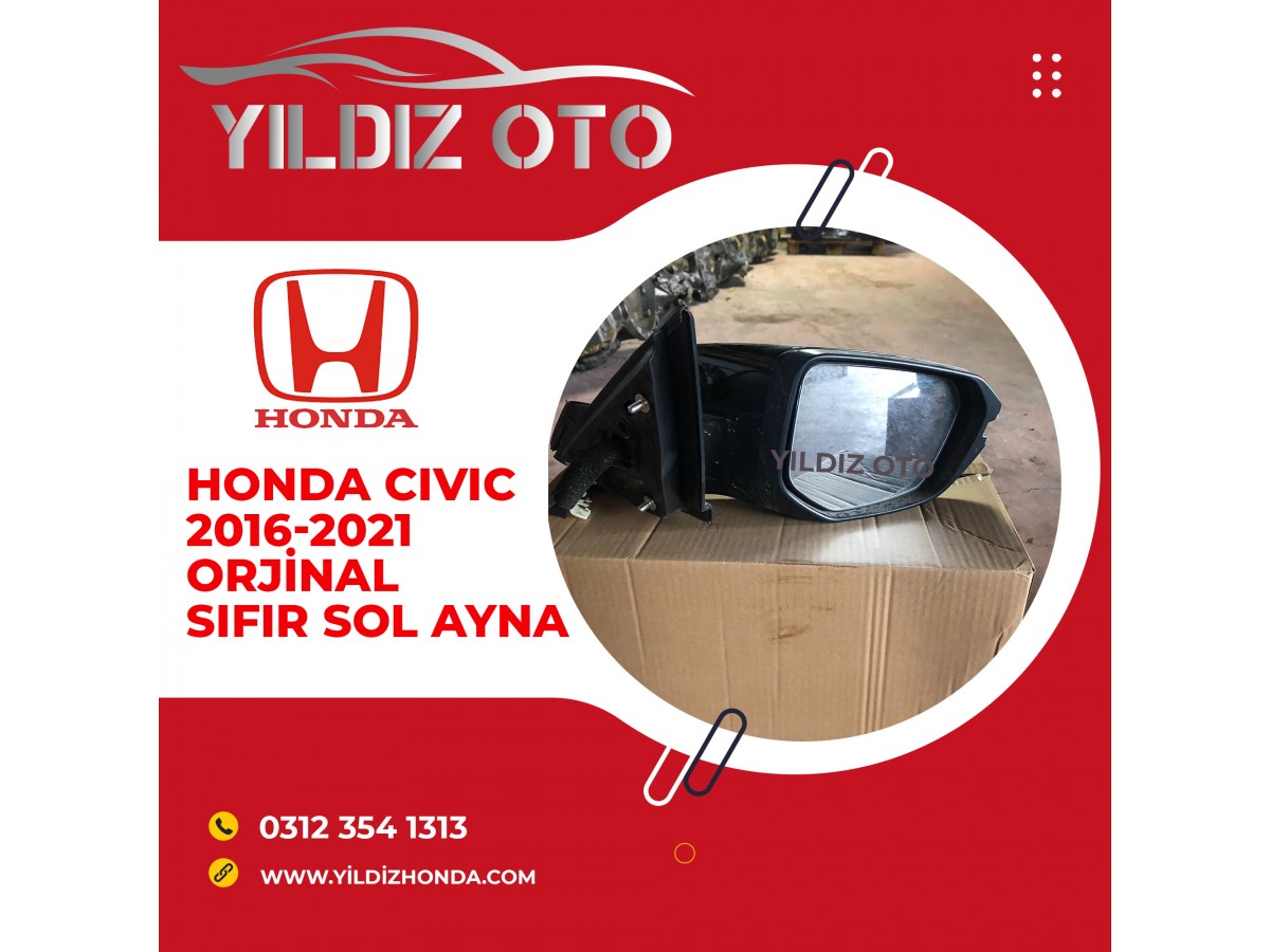 Honda cıvıc 2016-2021 orjinal sıfır sol ayna