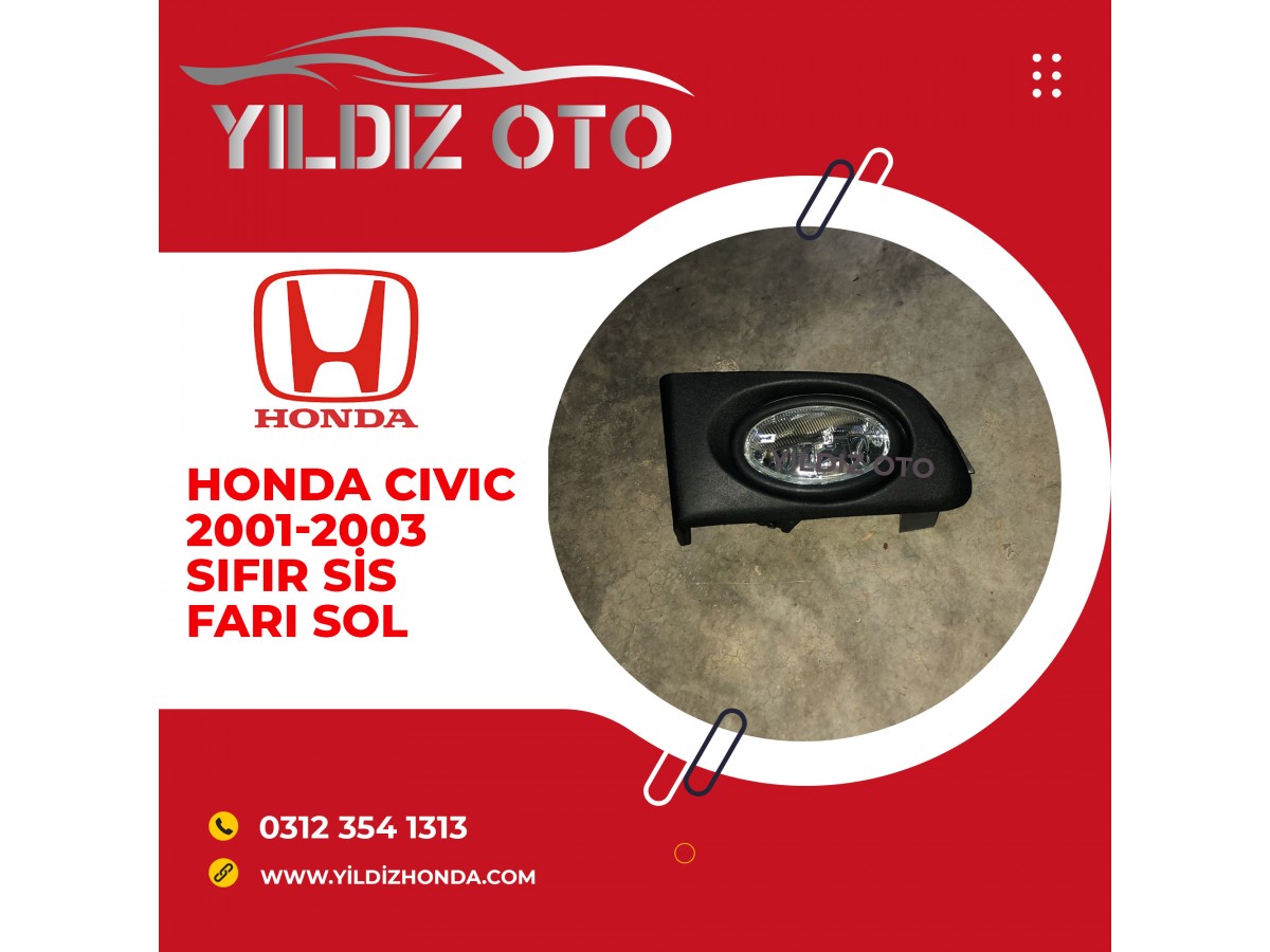 Honda cıvıc 2001-2003 sıfır sis farı  sol